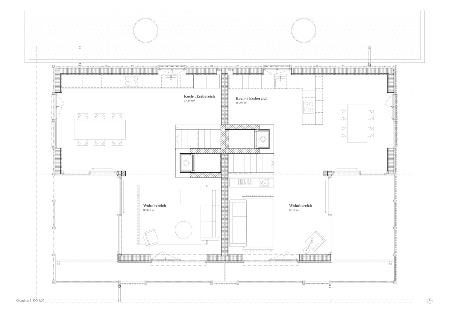 HUMMBURKART ARCHITEKTEN: Haus f&uuml;r zwei Br&uuml;der Hildisrieden
