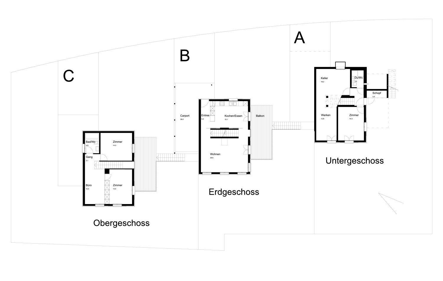 HUMMBURKART ARCHITEKTEN: Häuser obere Halde in Wikon