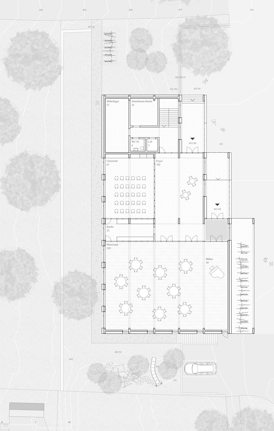 HUMMBURKART ARCHITEKTEN: Neubau Pfarreisaal Muri / Inspiration Matterhaus