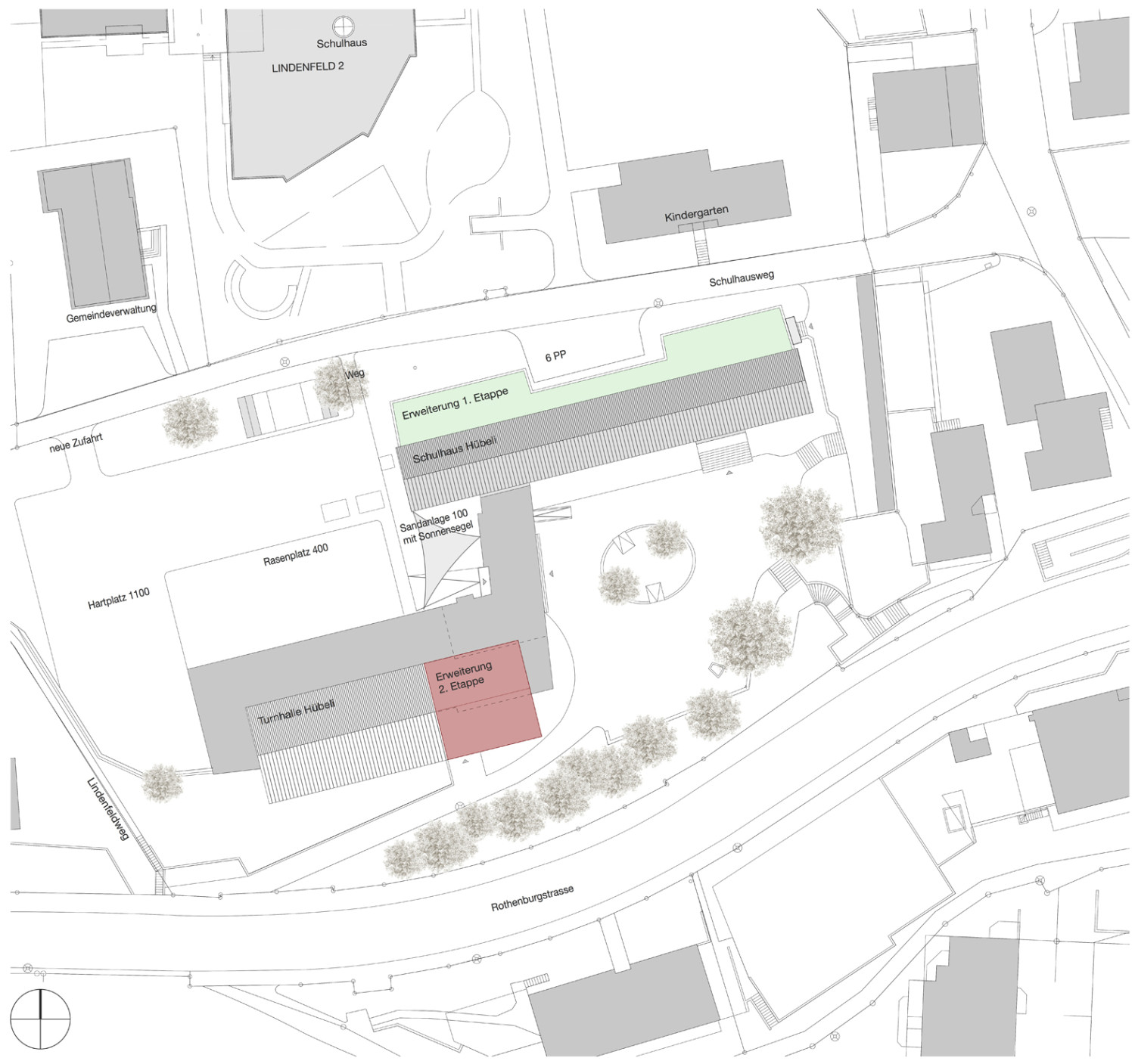 HUMMBURKART ARCHITEKTEN: Umbau und Erweiterung Schulhaus H&uuml;beli in Eschenbach