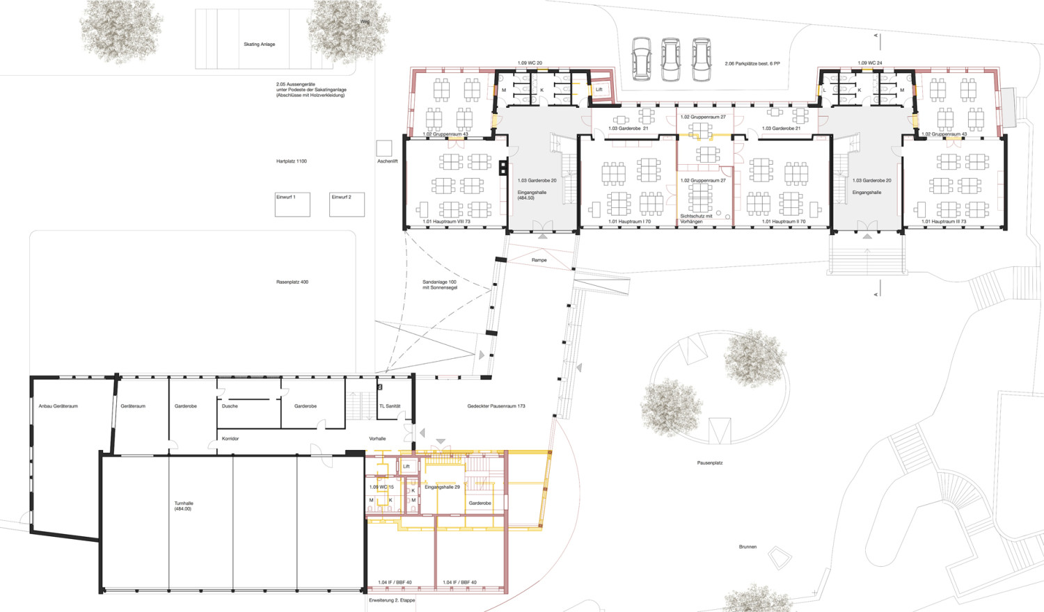HUMMBURKART ARCHITEKTEN: Umbau und Erweiterung Schulhaus H&uuml;beli in Eschenbach